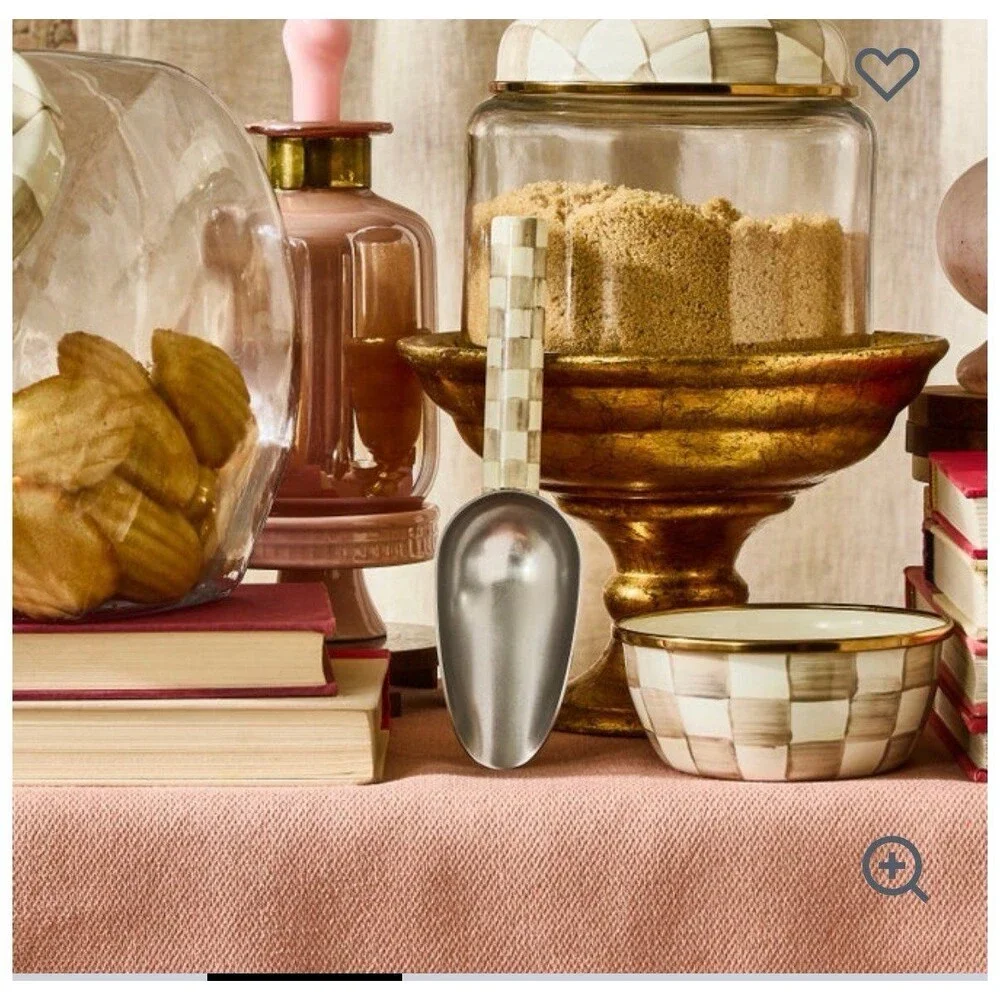 NEW Mackenzie-Childs Mocha Check Small Scoop Retails $89